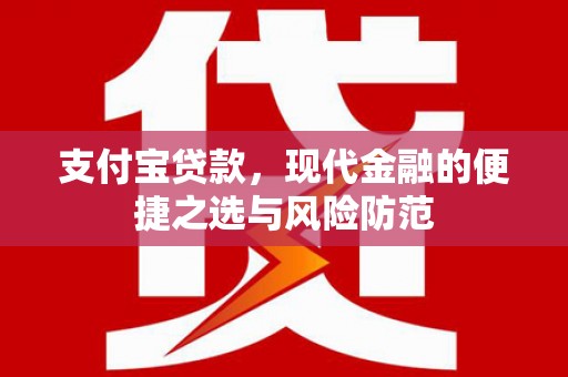 合作支付宝贷款，现代金融的便捷之选与风险防范