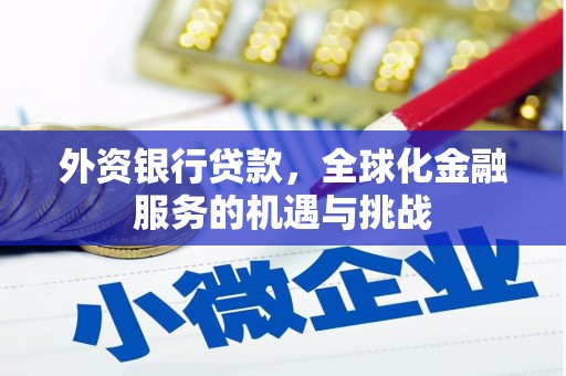 合作外资银行贷款，全球化金融服务的机遇与挑战