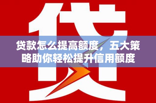 合作贷款怎么提高额度，五大策略助你轻松提升信用额度