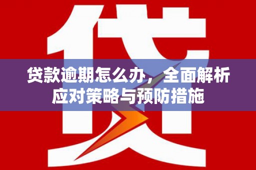 合作贷款逾期怎么办，全面解析应对策略与预防措施