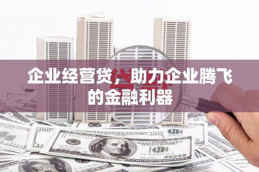 合作企业经营贷，助力企业腾飞的金融利器
