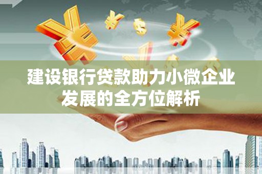 合作建设银行贷款助力小微企业发展的全方位解析
