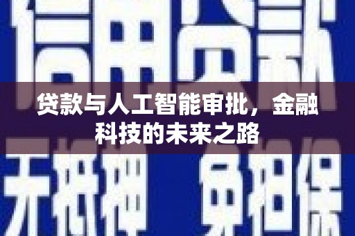 合作贷款与人工智能审批，金融科技的未来之路