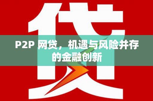 合作P2P 网贷，机遇与风险并存的金融创新